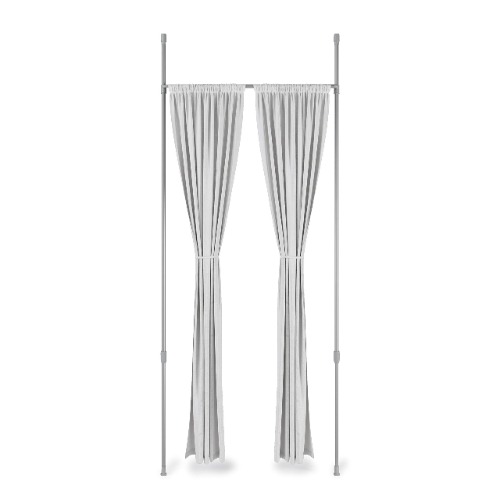 Umbra Anywhere Expandable Room Divider, Tension Curtain Rod, Damage Free, 36 to 66 Inches, Metallic Nickel - Nickel