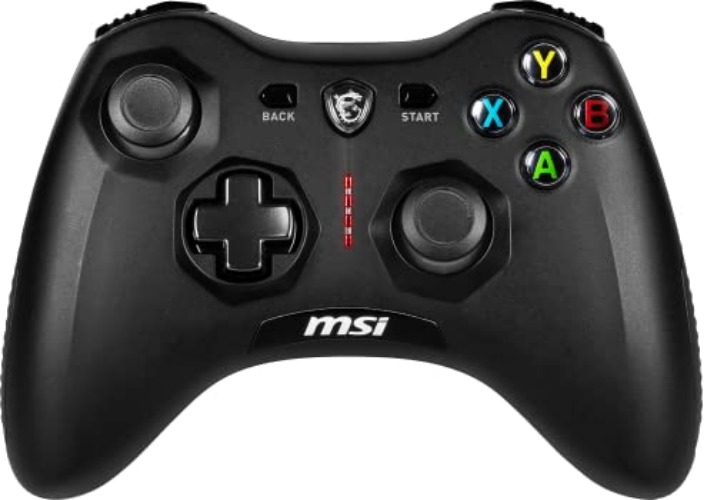 MSI Force GC30V2 Wireless Gaming Controller, Dual Vibration Motors, Dual Connection Modes, Interchangable D-Pads, Compatible with PC & Android, Black - Force GC30 V2