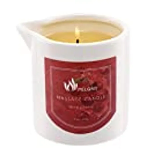 MELONY Massage Candle - Holiday Candle Gifts for Women & Men - Moisturizing Body Oil Candle for Couples and Home Spa - Body Massage Oils & Lotion Candle - Natural Soy, Vegan - 8.1oz (Wine Cherry)