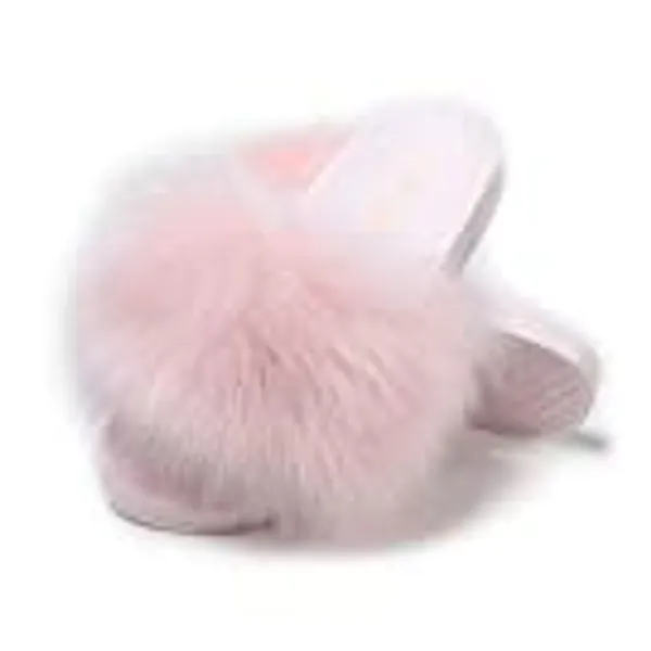 Women's Furry Slides Faux Fur Slides Fuzzy Slippers Fluffy Sandals Outdoor Indoor