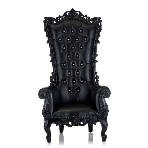 Noella Royal Throne Chair - Black / Black