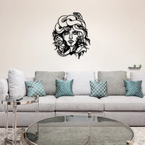 Medusa Gorgon Wall Art. Gorgon Wood Wall Hanging for Bedroom. | Etsy