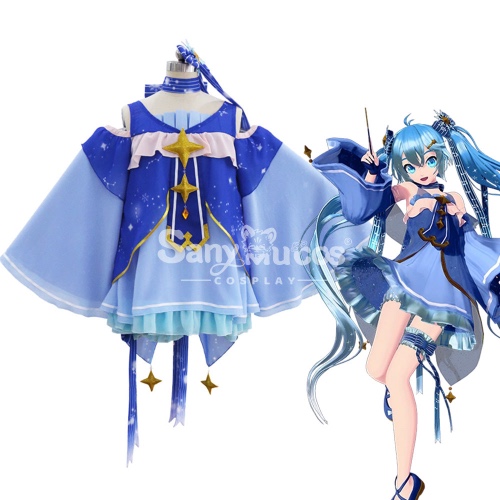 【In Stock】Vocaloid Hatsune Miku Cosplay Snow Miku 2017 Cosplay Costume - M