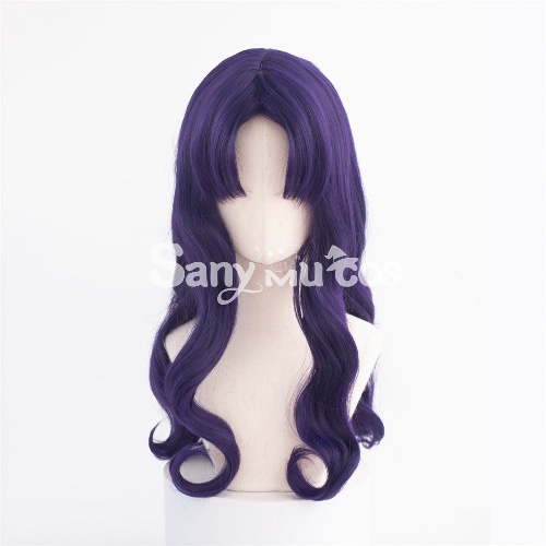 【In Stock】Anime Neonn Genesiss Eevangelion Cosplay Kkatsuragi Misatoo Purple Curly Long Cosplay Wig