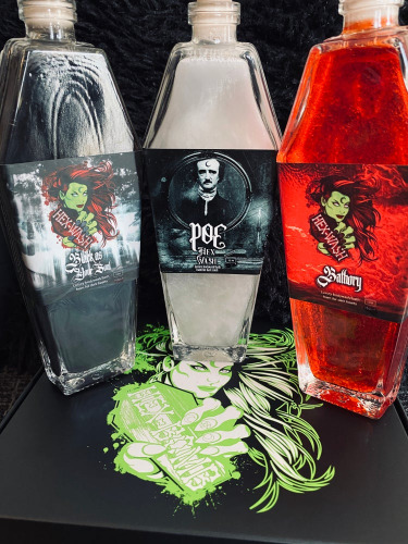 Coffin Glass Hexwash Large 200ml (6 Choices Available) | Black