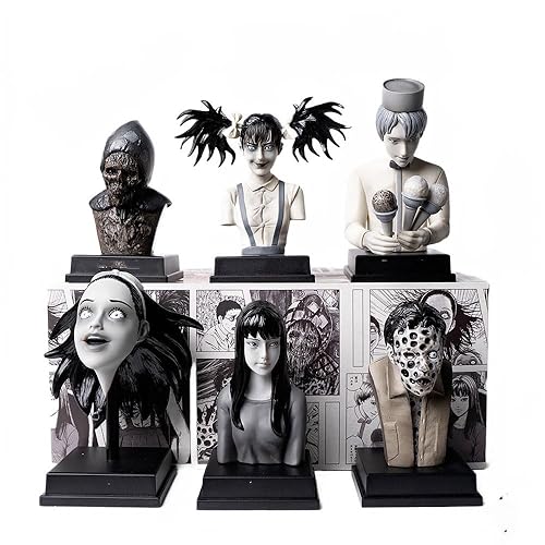 YSBRING GUMO Studio Junji Ito Strange Box Comic Figure Horror Style Figurines Doll Ornaments 6PC fullset - 6PC fullset