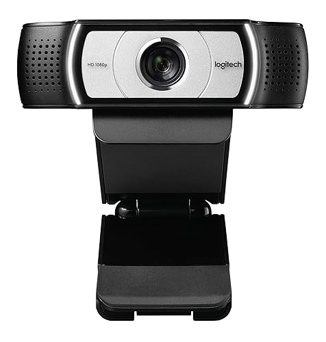Logitech C930e 1080P HD Video Webcam - 90-Degree Extended View, Microsoft Lync 2013 and Skype Certified - Black - Webcam - Frustration-Free Packaging