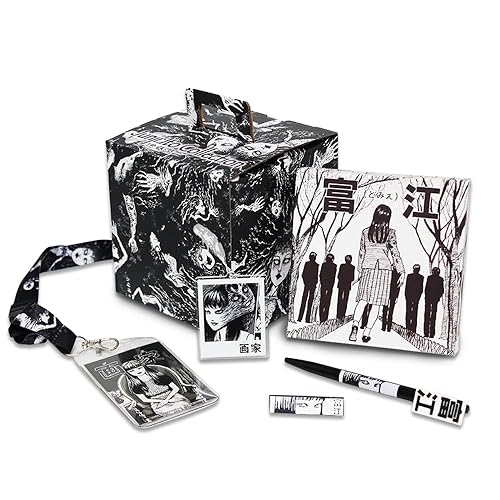 Junji Ito Horror Manga Looksee Collector Box | 5 Official DBZ Collectibles | Includes Lanyard, Pen, Wall Canvas, Key Chain, Enamel Pin | Collect Them All | Just Funky