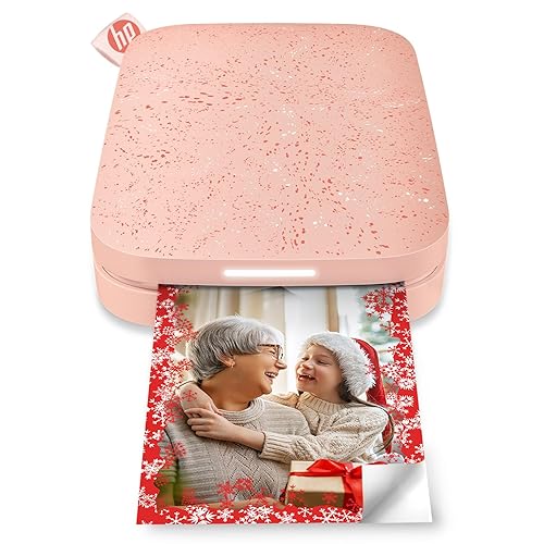 HP Sprocket 2x3" Instant Smartphone Photo Printer - Portable Color Wireless Mobile Printer - Zink Sticky-Back Photos - Print from Compatible iOS & Android Devices with Bluetooth w/Fun App - Pink - Blush Pink - Printer