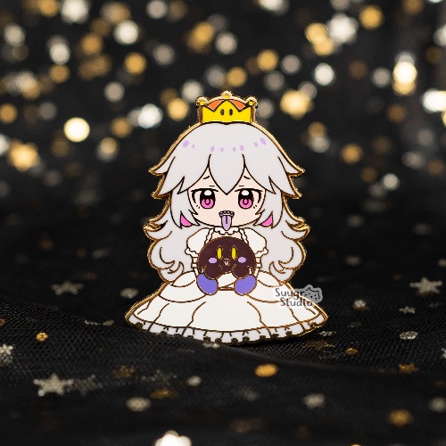 Princess x Poyo (Boosette) Hard Enamel Pin - [A Grade] / Simple Rubber Back