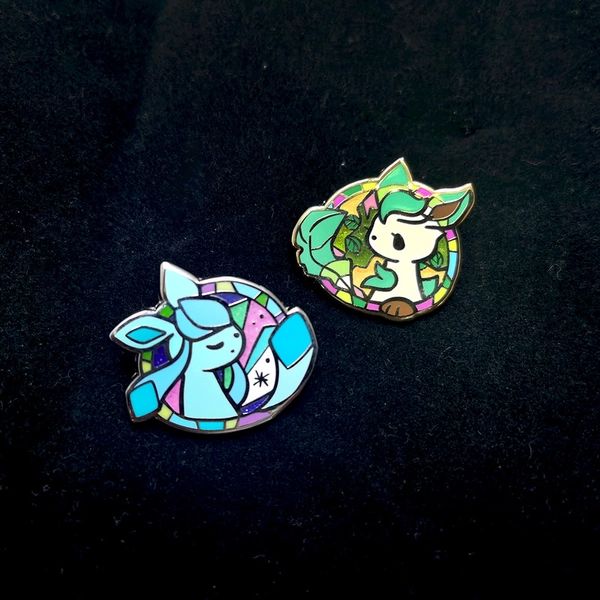 Cute Eeveelution Pins Kawaii Pokemon Eevee Evolutions Badge Pin Set Enamel Pin - C