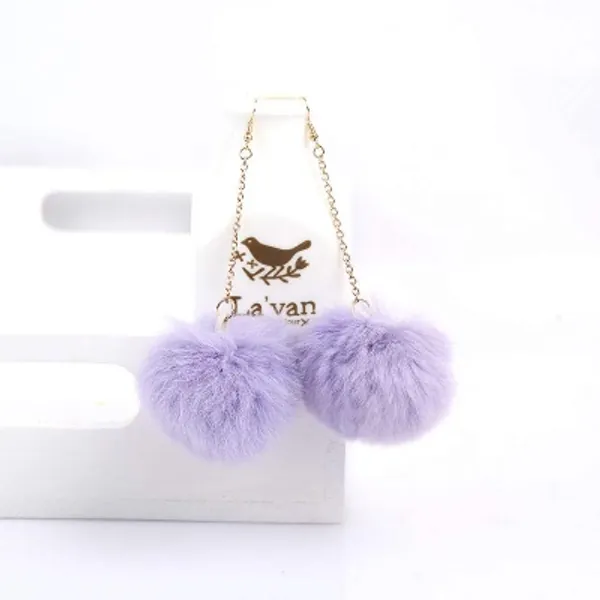 5 kleuren mooie bal lederen oorbellen vrouwen hanger oorbellen vrouwen pompoms meisjes hanger oorbellen mode sieraden groothandel prijs