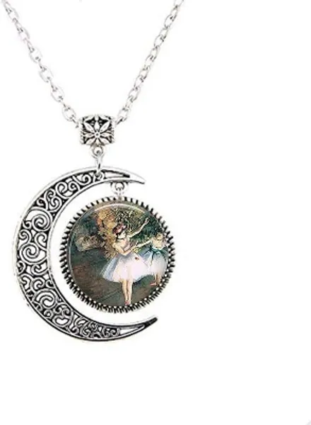 allerina Ballet Leraren Gift Degas Ballet Maan Ketting Ballet Sieraden Kunst Beeld Sieraden
