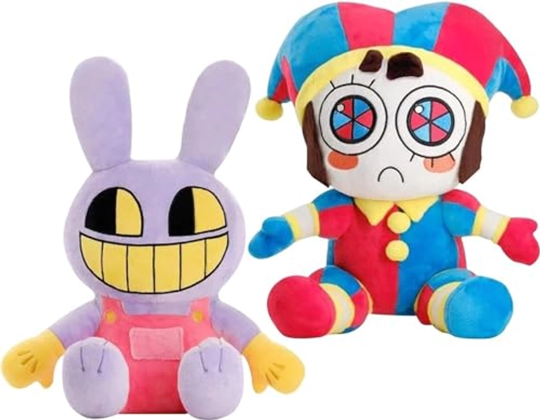 MKWIFKU 2 PCS The Amazing Digital Circus Plush,11.8 inch Pomni Plushies Toy for TV Fans Gift, Cute Stuffed Figure Doll for Kids and Adults,Birthday Christmas Choice for Boys Girls