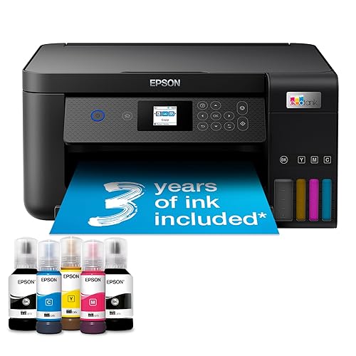 Epson EcoTank ET-2850 A4 Multifunction Air Print and Wi-Fi Ink Tank Printer with double sided printing, Up To 3 Years Of Ink Included - ET2850 - Without Additional Ink Multipack