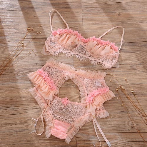 Pink pretty sheer lingerie 