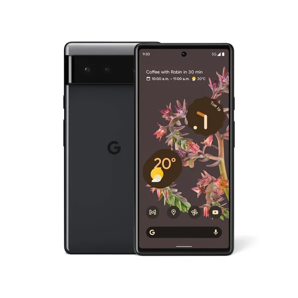 Google Pixel 6, 5G Android Phone - Unlocked Smartphone with Wide and Ultrawide Lens - 128GB - Stormy Black
