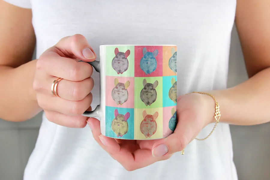 Chinchilla Pop Art | Unique mug for Chinchilla Lovers and Art Lovers!
