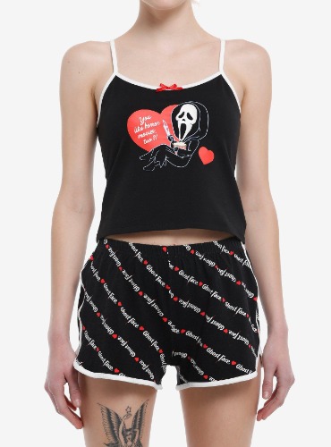 Scream Ghost Face Horror Movies Heart Girls Lounge Set