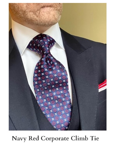 Navy Red Corporate Climb Tie