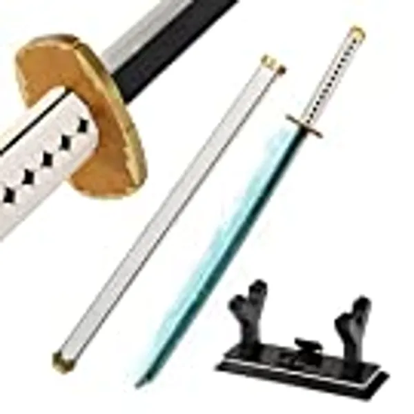 HI-REEKE Cosplay Anime Swords Building Blocks Kit One Piece Roronoa Zoro Sauron Wado Ichimonji Yamato Sword Model Samurai Katana Toys for Adult (Compatible with Lego)-806PCS Luminous