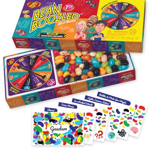 Jelly Belly Bean Boozled Jelly Beans Game NEW EDITION + 5 Gaudum Cards (For Adults) - For Adults