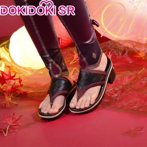 【Ready For Ship】【Size S-2XL】DokiDoki-SR Game Genshin Impact Cosplay Kuki Shinobu Cosplay Costume/Shoes | Shoes-S(EU 36-37)