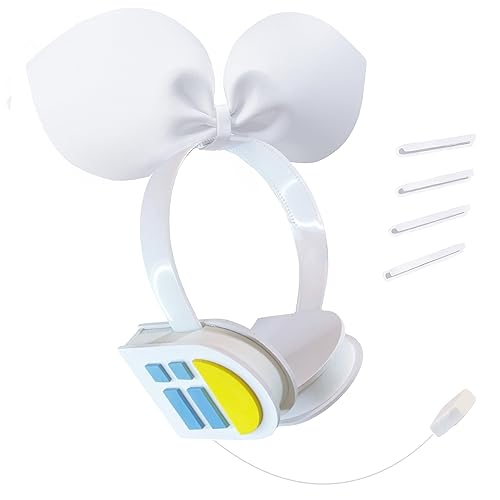 Music cosplay props headphones Hairpin headwear, 3 characters, Hairclip headphone, blue hair Future Costume Headwear Earphone (R blue Thin clip) - R Blue Thin Clip