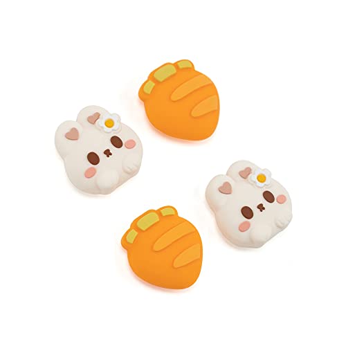 GeekShare Cute Silicone Joycon Thumb Grip Caps - Rabbit & Carrot