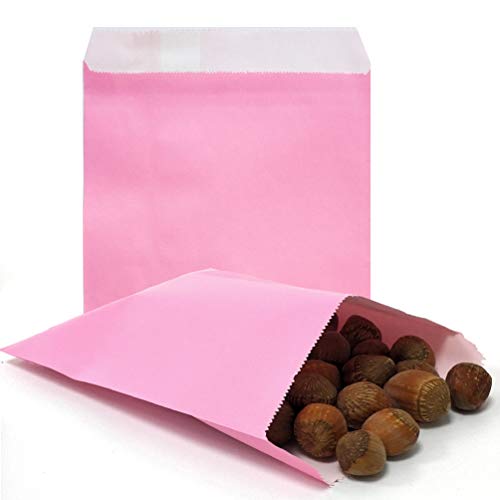 [SHOP SUPPLIES] Small Paper Bags Pink 5 x 7 Inches 100 CT