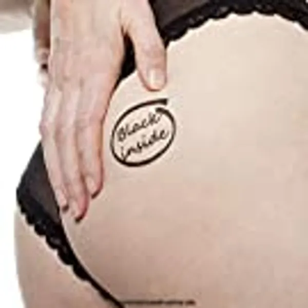 5 x Black inside - Schriftzug in schwarz - Sexy Kinky Fetisch Tattoo (5)