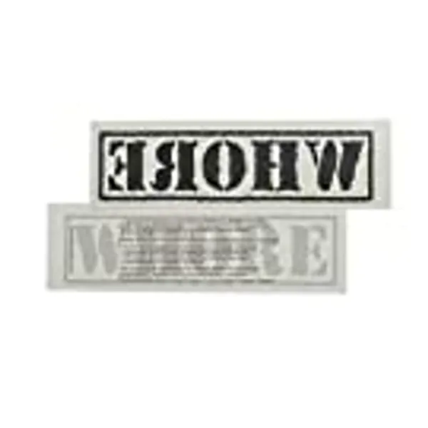 5 x Großes Stempel Whore Tattoo Schriftzug in schwarz - Sexy Kinky Tattoo (5)