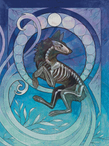 "Vulpes Luna" Artist: Marlene Musiol | JadedGemShop Diamond Painting Kit | Full Size 60x80 (Recommended) / Square Drill