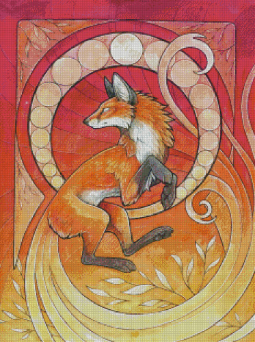 "Vulpes Sol" Artist: Marlene Musiol | JadedGemShop Diamond Painting Kit | Full Size 60x80 (Recommended) / Square Drill