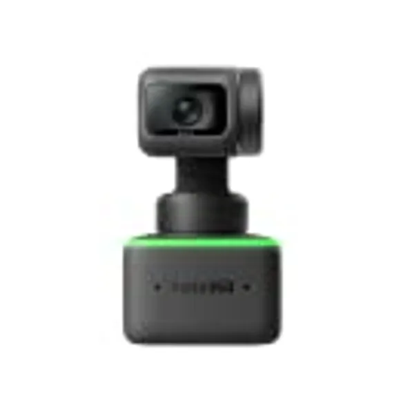 Insta360 Link AI-betriebene 4K-Webcam mit Dual-Mikrofonen, Gestensteuerung, HDR, AI-Tracking, Deskview und Streamer-Modus - integrierter Sichtschutz