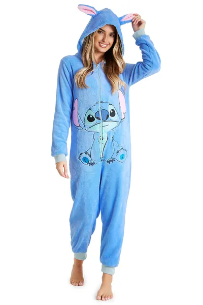 Disney Onesie Damen Stitch Einteiler Pyjama Eeyore Schlafanzug Onesie