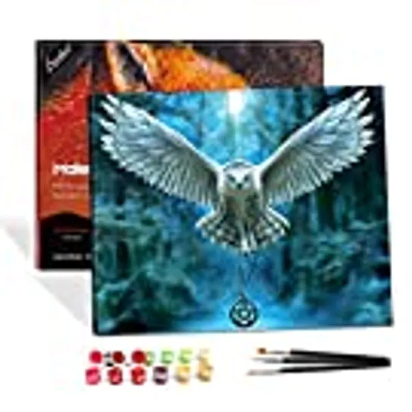 Bougimal Malen Nach Zahlen Erwachsene, DIY Handgemalt Ölgemälde Kits auf Leinwand Geschenk für Frauen Mama Tochter Weihnachten Geburtstag Home Haus Deko - Mit Rahmen 40 * 50 cm