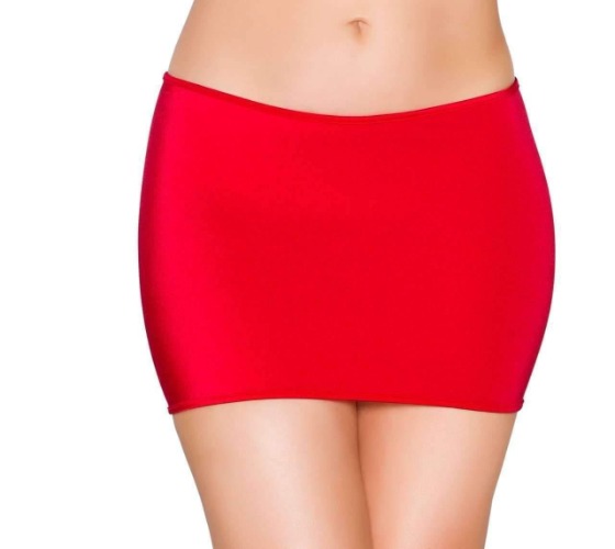 Roma Rave SK105 Mini Skirt - Red / One Size
