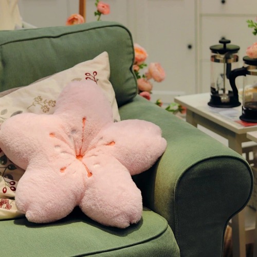 Cherry Blossom Pillow Kawaii Room Decor Japanese Kawaii Stuff Aesthetic Plush Pillows Decorative for Girls Bed Sofa Car