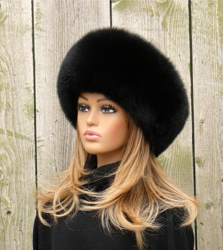 Black Fox Fur Hat