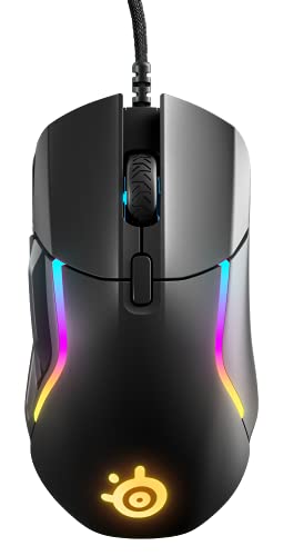 SteelSeries Rival 5 - Gaming Mouse – FPS, MOBA, MMO, Battle Royale – 18,000 CPI TrueMove Air Optical Sensor – 9 Programmable Buttons – 85 g Competitive Weight, Black - Black - Rival 5 - Wired