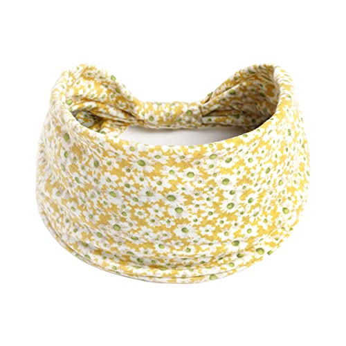 scicent Bandanas for Women Boho Print Flower Headbands Knotted Non Slip Hair Band Sport Yoga Running Elastic Sweat Head Scarfs 46 - 46