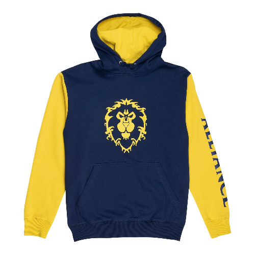 World of Warcraft Alliance Logo Blue Colour Block Hoodie | 3XLT