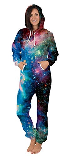 Nawoshow Women Men Long Sleeve Playsuit Adult Onesie Jumpsuit Pajamas