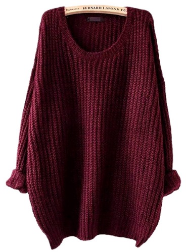 ARJOSA Womens Oversized Crew Neck Sweater