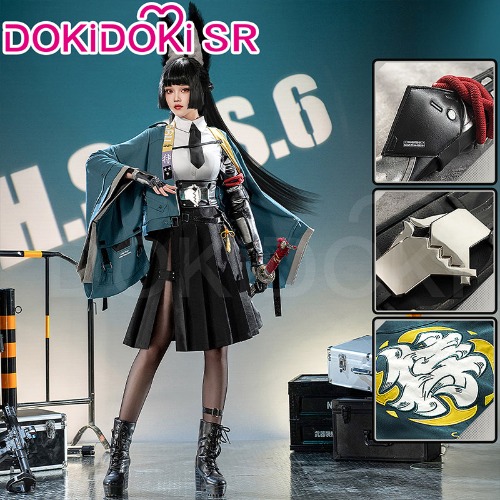 Dokidoki-SR Game Zenless Zone Zero Cosplay Hoshimi Miyabi Costume / Wig Long Straight Black Hair | Costume Only-XL-Order Processing Time Refer to Description Page