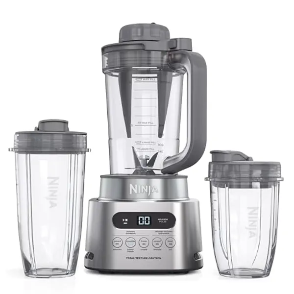 Ninja SS151 TWISTi Blender DUO, High-Speed 1600 WP Smoothie Maker & Nutrient Extractor* 5 Functions Smoothie, Spreads & More, smartTORQUE, 34-oz. Pitcher & (2) To-Go Cups, Gray