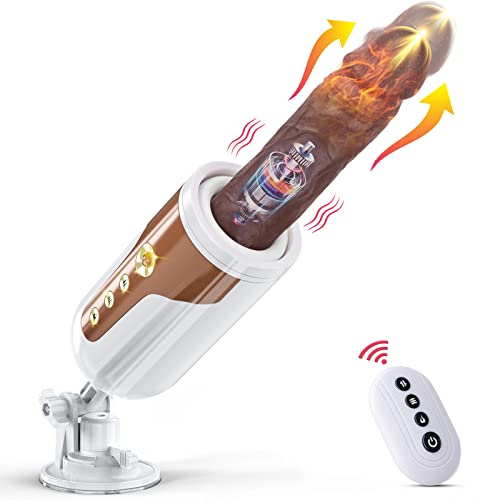 Sex Machine Automatic Thrusting Dildo for Women Pleasure,Animour Love Machine Toy for Men and Women,Female Sex Pleasure Devices with Remote Control Strong Suction Cup Machine Gun for Hands-Free，Black - Black