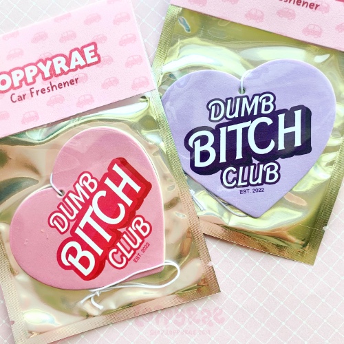 "Dumb B*tch Club" Air Freshener - (Purple)