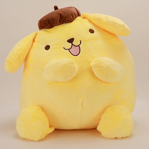 Juju Pompompurin Plush (20 in) - Cute Kawaii Stuff - Kawaii Accessories Pompompurin Stuff - Pompompurin Accessories Cute Accessories - Kawaii Plush Pom Pom Purin Plush - Kawaii Plushies (Fun) - Fun